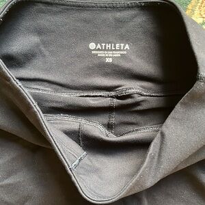 ATHLETA XS BLACK LEGGINGS WITH SKIRT ATTACHED